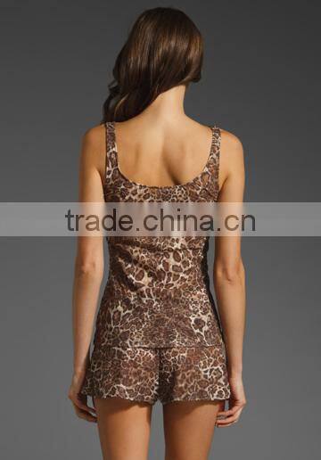 Leopard Lace Skinny Tank