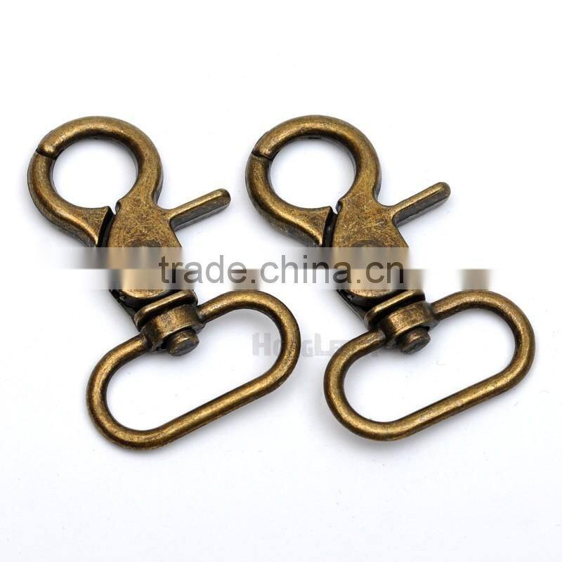 25mm 1inch antique brass Bronze color Alloy Swivel Clasps Snap Key Hooks DIY Key Chain Ring HK-005