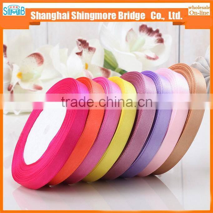 Textile factory hot wholesale satin ribbon for garment accessories, and gift packing