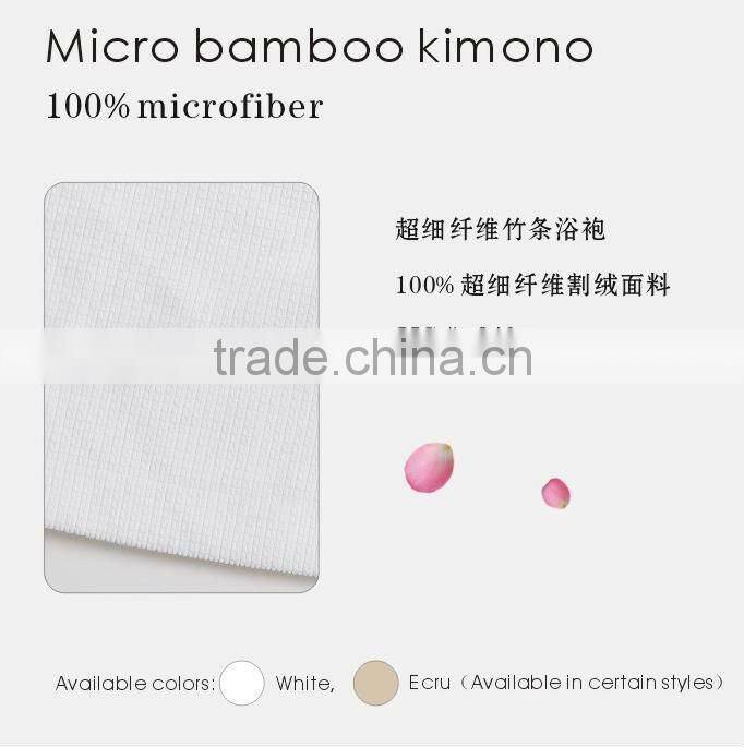 Microfiber plush wholesale bathrobe