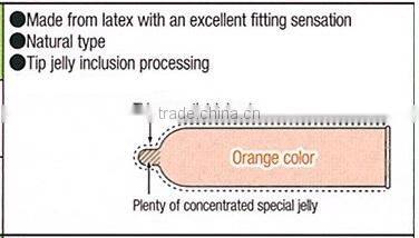 Japan Condom ' Uruoi Freshcoat 1000 ' --- inside top jelly-filled condom --- 12 x 3p