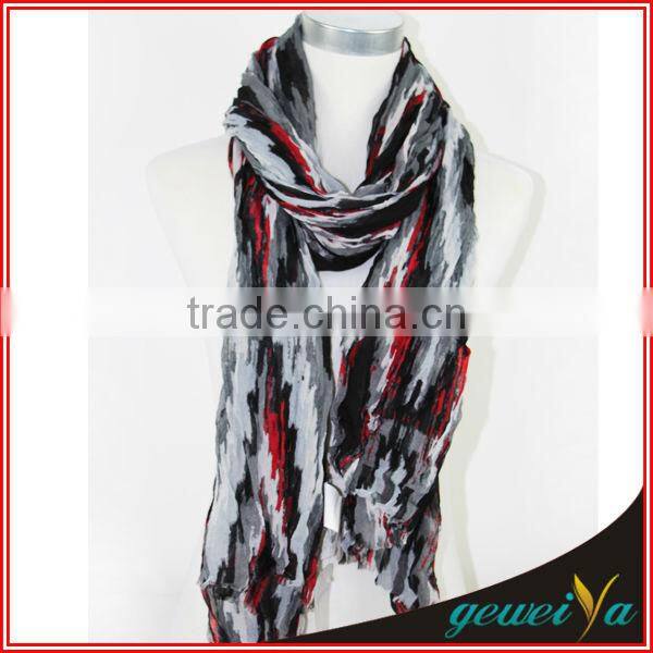 High Quality Polyester Abstract Colors Chevron Scarf