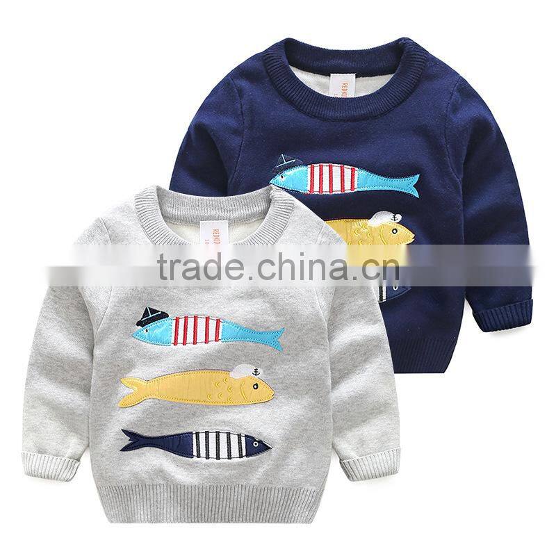 Autumn spring and winter baby wool embroidery knitting design sweater