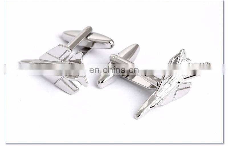 Novelty airplane metal popular cufflinks for men jewelry