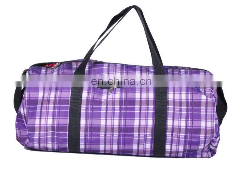Casual Travel Bag With Handle Cylinder Foldable Sport Bag