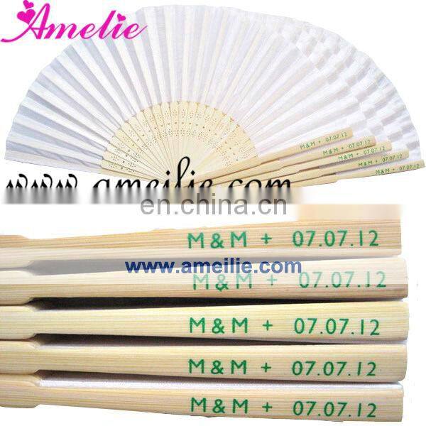 AP03174 21cm Hand Paper Fan Wedding Favors Personalized