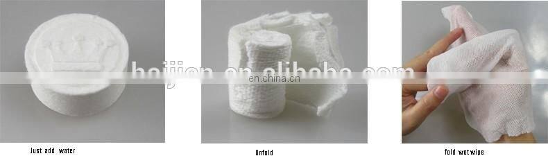 100%rayon disposable compressed coin tablet tissue/towel/wipes