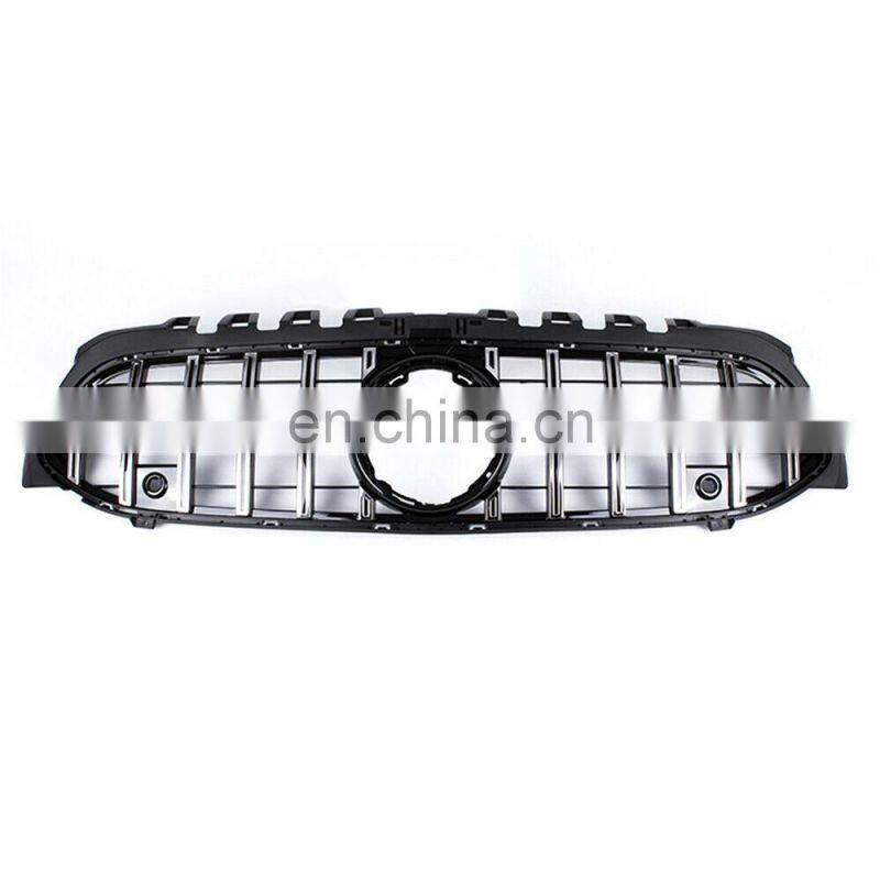 Silver color ABS front bumper grille mesh hood for Mercedes Benz A class W177 2018+