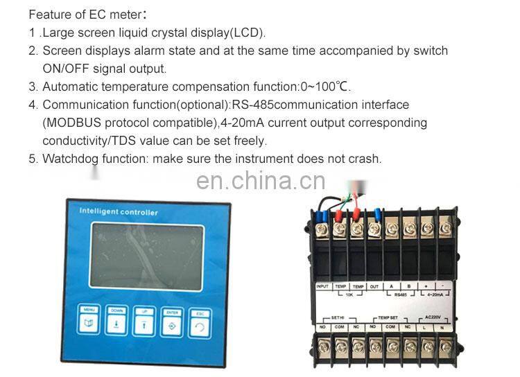 Online industrial water tester EC TDS Controller