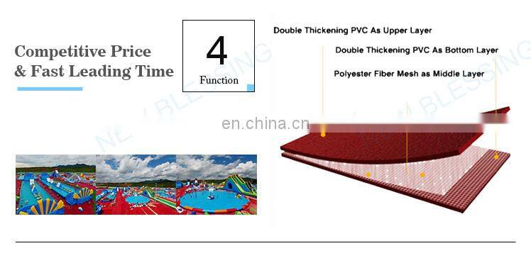 Giant funny amusement PVC mobile inflatable onland water park