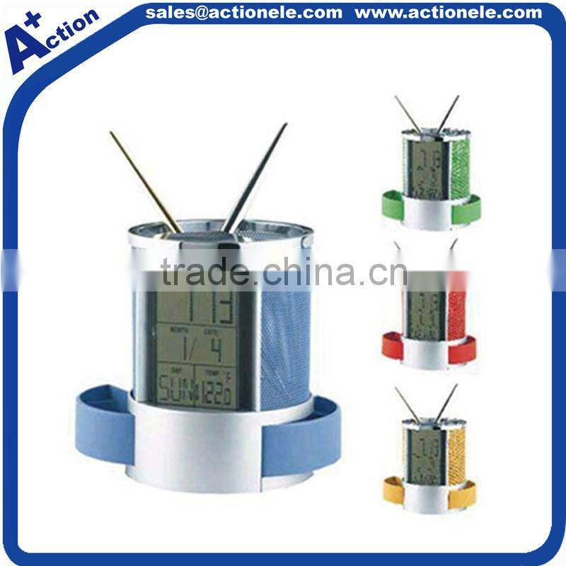 Penholder alarm digital clcok with LED backlight