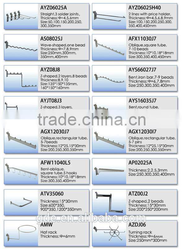 Metal spinning jewelry display swivel rack for slatwall