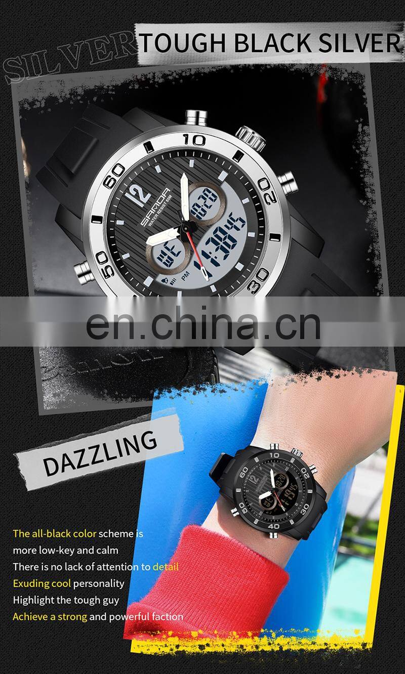 SANDA 3106 Top Luxury Military Army Sport Relogio Masculino Waterproof Digital Luxury Watch for Men