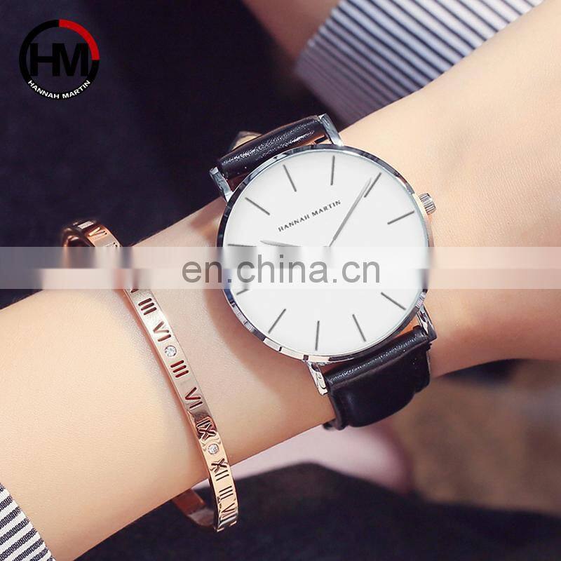 HHannah Martin CB36 Fashion Women Watches Casual Leather Waterproof Wristwatch Elegant Quartz Watch Women