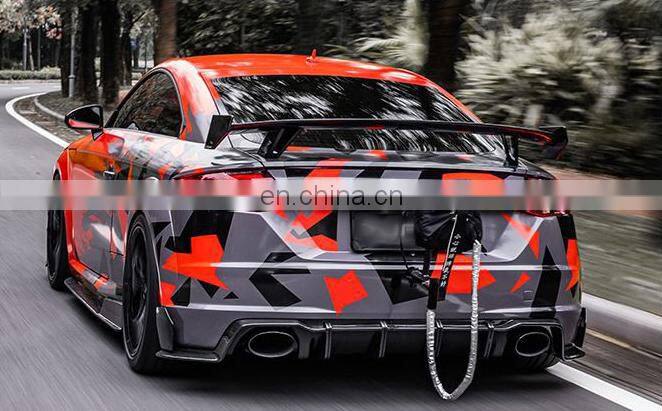 Runde New Arrival Dry Carbon Material Aerodynamics Bodykit Front Rear Lip Side Skirt Spoiler For Audi TTRS body kit