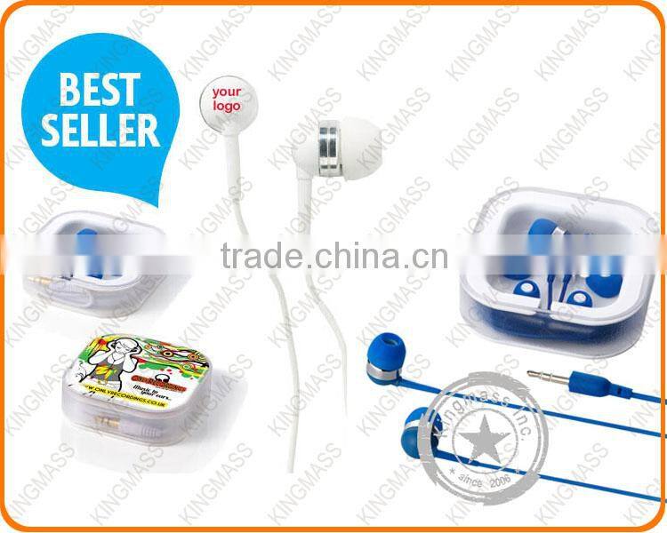Customized printed Crystal box packaging--Coloured Premium Promotional Earphones