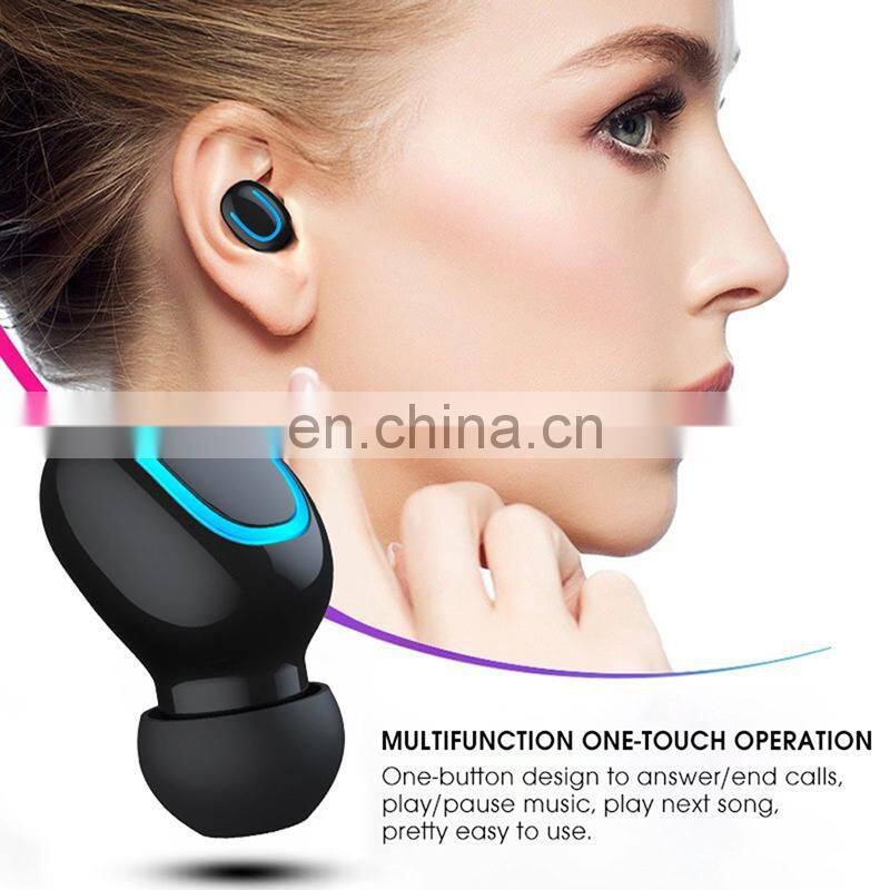 Portable BT 5.0 Q32 in-ear invisible mini cheap wireless earpiece earbud with 1500mah charging case