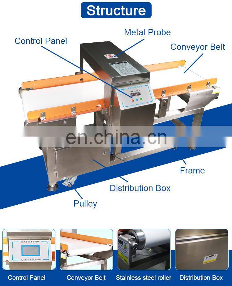 china suppliers metal gold detector for flour garment metal detect machine