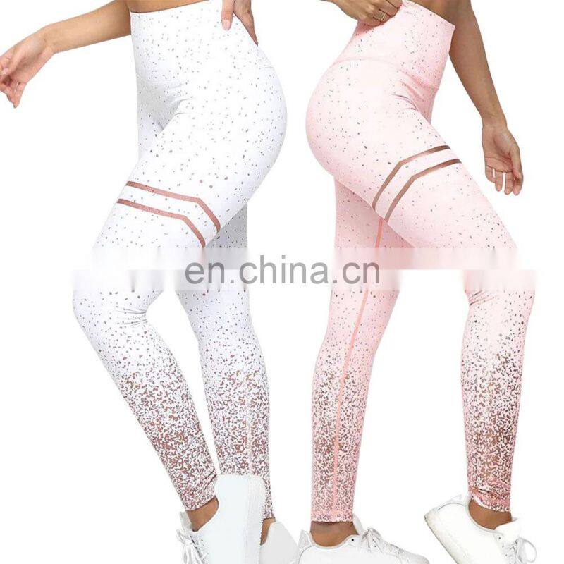 Elastic Training Sports Fitness Workout Slim Gym Leggings Running lagging Women trouser High Waist