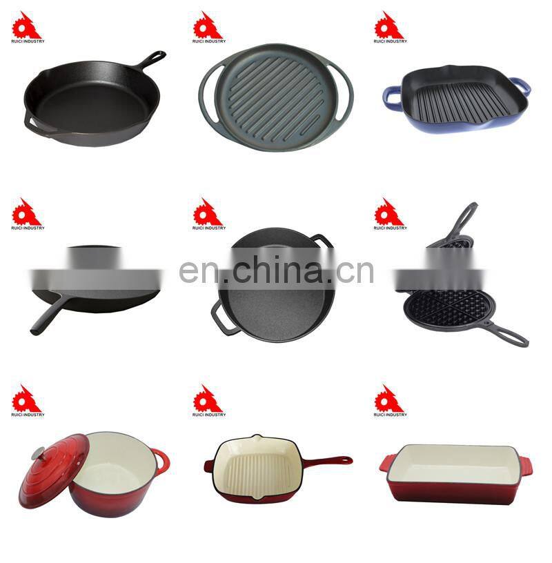 Wholesale kitchen cookware 12cm mussel cast iron seafood pot