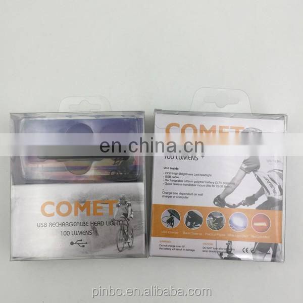 Promotional 100 Lumens COB LED USB Rechargeable Led Bike Light