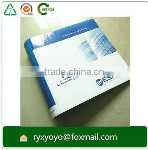 custom loose-leaf a4 size 2" D shape ring binder with catalog insert pages