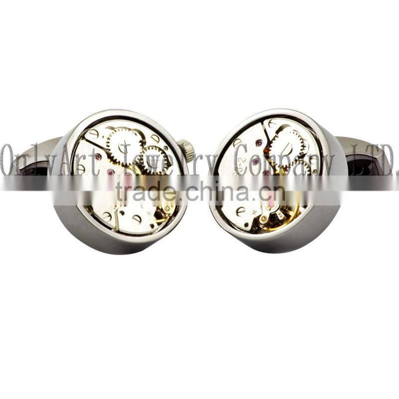 wholesale alibaba make custom watch mechanical movement, watche movement cufflinks for men