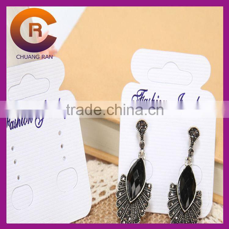 Cream color necklace earring display tags custom jewelry tags