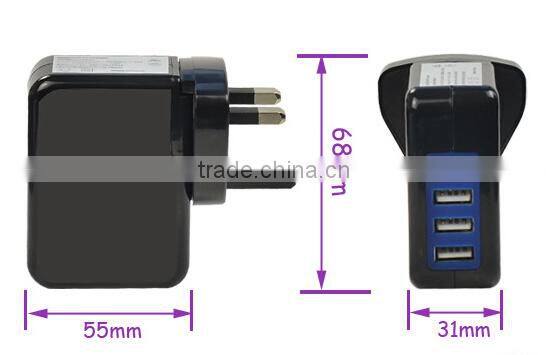 Portable travel charger 3.5/4.2A 4 ports Wall Charger