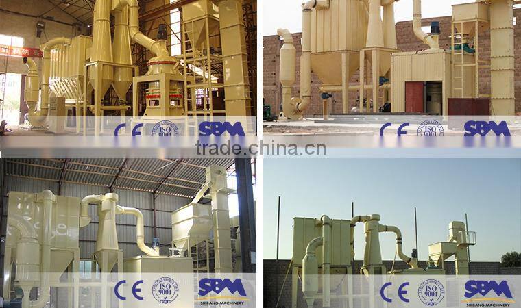 SBM high efficiency plaster powder grinder machine with ISO