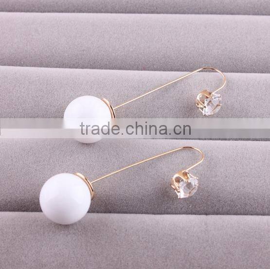 Promotional Fashion New Teardrop Beads Pendant Womens Hoop Earrings