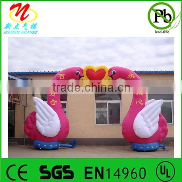 Pink inflatable wedding entrance arches for decoration