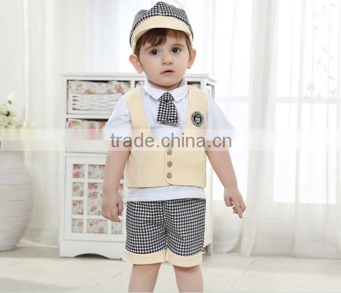 Handsome Boy Collections Children Clothing Sets Three Piece Summer Clothes Sets