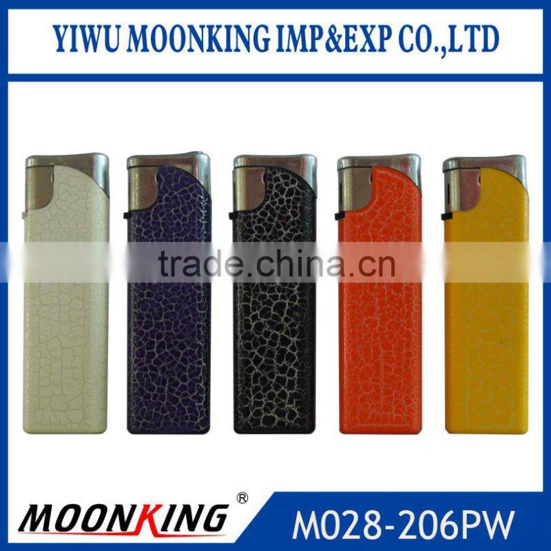 Leather surface piezo adjustable flame cigarette lighter cheap cigar smoking accessories