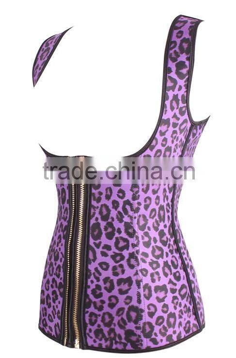 Black Latex Vest Trainer Boyshorts women's body shaper shaperwear