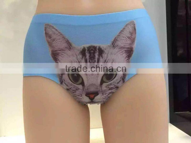 seamless panty 3D animal printing ,sex underwear