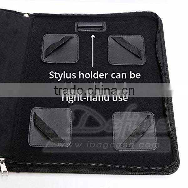 High Quality Black A4 PU Leather art portfolio case