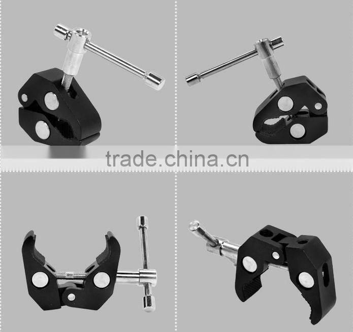 Articulating Magic Friction Arm Large-size Super Clamp Crab Pliers Clip w/ Stud Adapter 1/4" and 3/8" Included