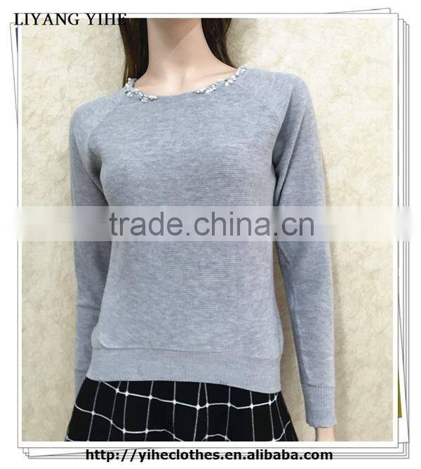 1/4 back zipper knitting wear different length in front and back unique pullover