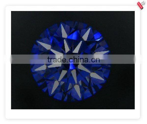 1.5mm round shaped orange shining cz synthetic stones