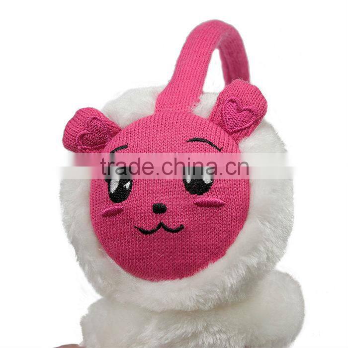 2014 Hot Sale Winter Warm Acrylic knitted earmuffs for kids