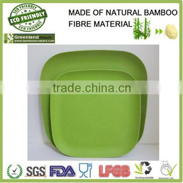 mother need cheap new bamboo fibre bio kitchenware tray /green tray with woodern holder