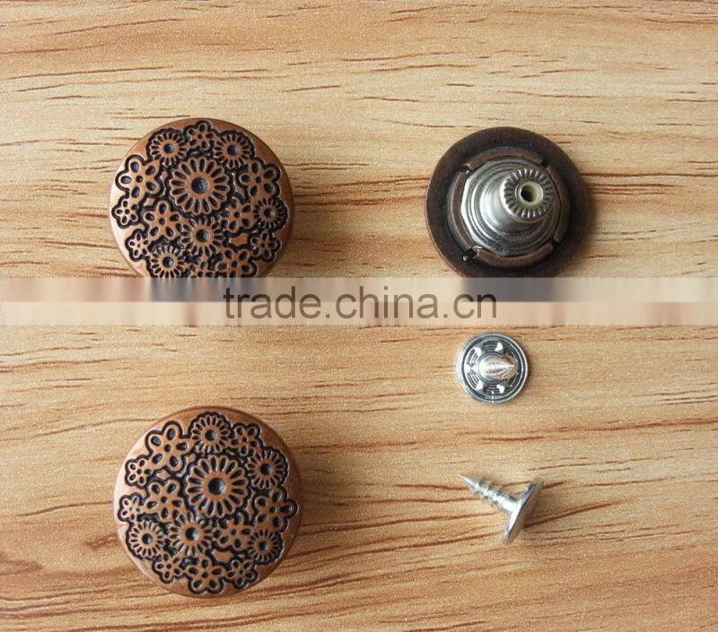 Zinc Alloy Cap Metal Jeans Tack Button For Jeans and Jackets --- J1542