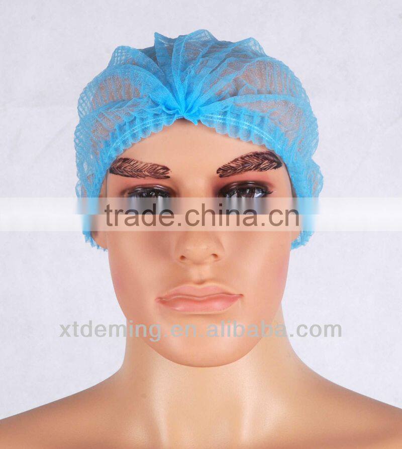 Disposable Non woven double/single Elastic Mob Cap/clip cap 19" 21"