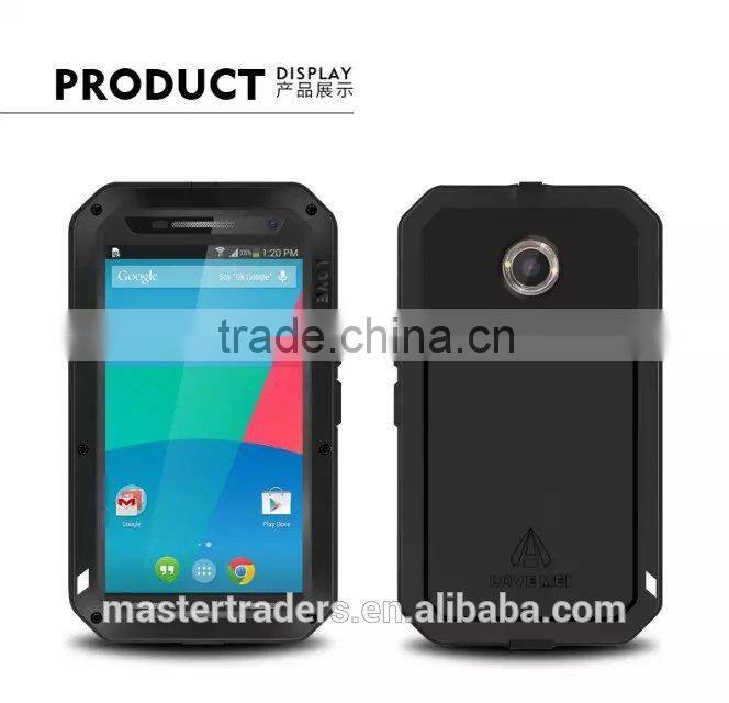 Love Mei Powerful Waterproof Dirtproof Shockproof Metal Protective Case For Motorola Nexus 6 MT-3164