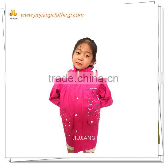 Children's rain jacket in solid color waterproof jacket rainsuit