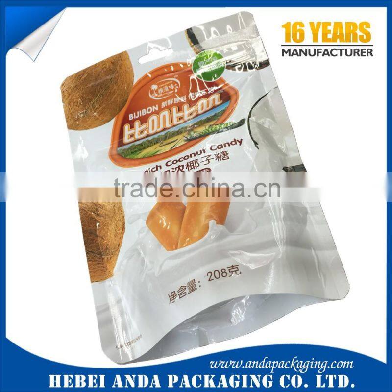 16 years wholesale aluminum foil candy bar packaging zipper bag