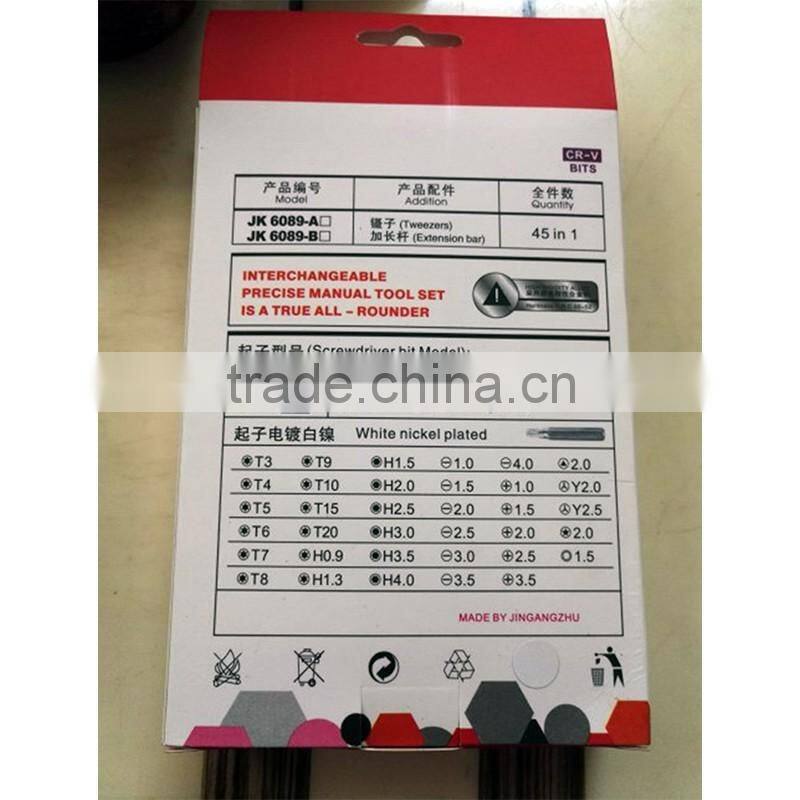 Wholesale 45 in one Laptop/Mobile phone/Tablet PC Multi-functional Repair kits/screwdriver bits tools set