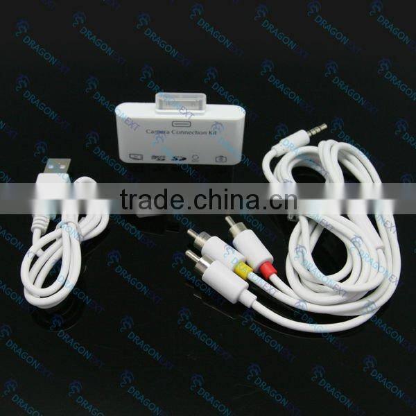 5 in 1 USB Camera Connection Kit SD MMC TF AV Slot For iPad iPhone