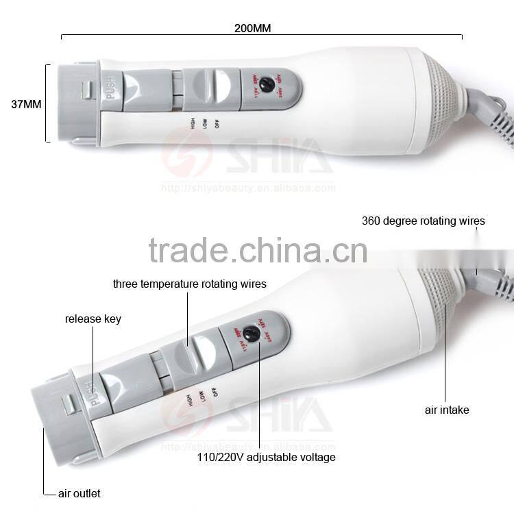 8 in 1 Electric Hot Air Hair Brush hair dryer Curler Roller straightener Styling KM